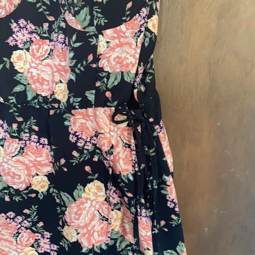 Lily Rose floral print dress lightweight padded bust  boho L juniors - Picture 7 of 17